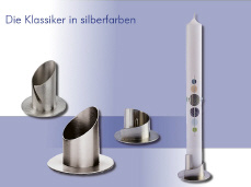 Taufkerzen und Kommunionkerzenhalter Klassiker in Silber