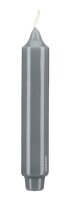 Punchkerzen Glanz-Lack Silbergrau 17 x 3 cm, 12 Stück