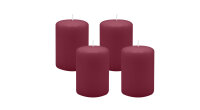 Adventskranzkerzen 4er Set Burgund Rotbraun