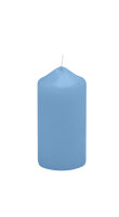 Stumpenkerzen Blue Bell Hellblau mit Spitzkopf
