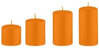 Adventskerzen abgestuft Mango Orange 4er Set