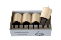 Adventskranzkerzen mit Halter Vanilla Bisquit 4er Set