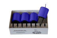 Adventskranzkerzen mit Halter Royalblau 4er Set