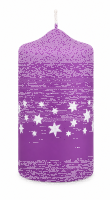 Adventskerzen Estrellas in Samtlook Purple Lila 12 x 6...