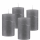 Rustik Adventskranzkerzen 4er Set Grau 10 x 5