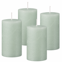 Rustik Adventskranzkerzen 4er Set Eukalyptus 20 x 7 cm