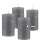 Rustik Adventskranzkerzen 4er Set Grau 25 x 8 cm
