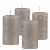 Rustik Adventskranzkerzen 4er Set Taupe 30 x 10 cm