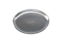 Kerzenteller rund Silber Alu "fein-matt"...