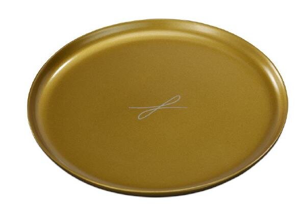 Kerzenteller rund Gold Alu "fein-matt" Ø 15 cm