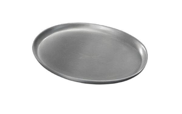 Kerzenteller oval Silber Alu 9 x 12 cm (für Kerzen 6 x 9 cm)