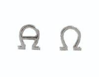 Wachsornamente "Alpha-Omega" (klein) Silber 15...