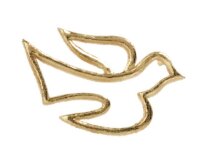 Wachsornament "Taube" Gold 25 x Ø 4 cm,...