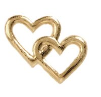 Wachsornament "Herzchen" Gold 20 x Ø 25...