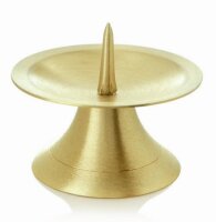 Kerzenleuchter Gold Messing satiniert mit Dorn für...