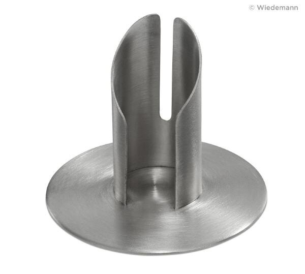 Kerzenleuchter Röhrenleuchter Silber Messing satiniert für Kerzen Ø 3 cm
