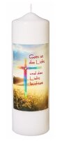 Gedenkkerze Weiß -Gott ist das Licht… - 25 x...
