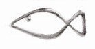 Wachsornament "Fische" Silber 10 x Ø 30...