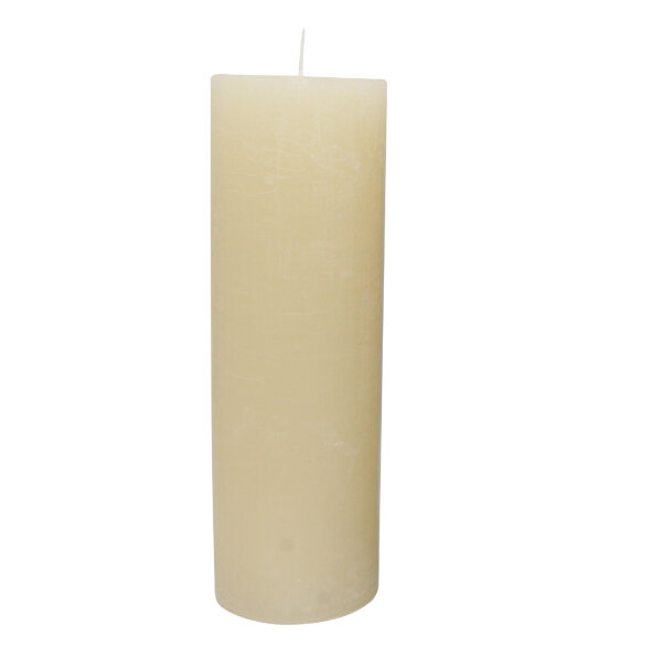 Kerzenrohling Creme 25 x 8 cm durchgefärbt Rustik