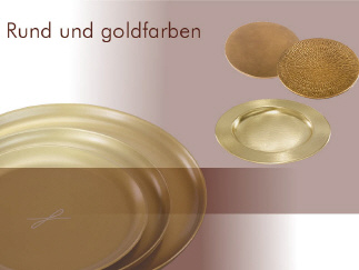 Kerzenteller, Kerzenuntersetzer in Gold und Silber